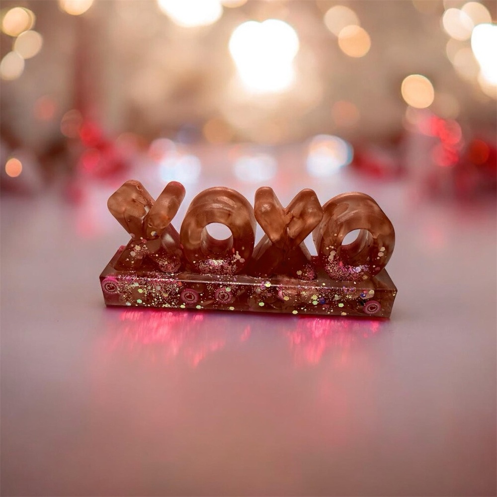 Hand Crafted Sign XOXO Decor with dried flowers